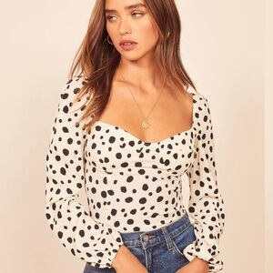 Reformation Reign Top Ink Blot - Size 10